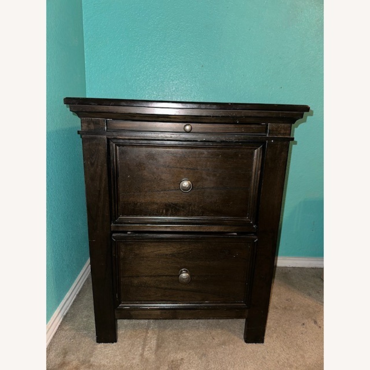 Ashley Furniture Dark Brown Nightstand - image-4