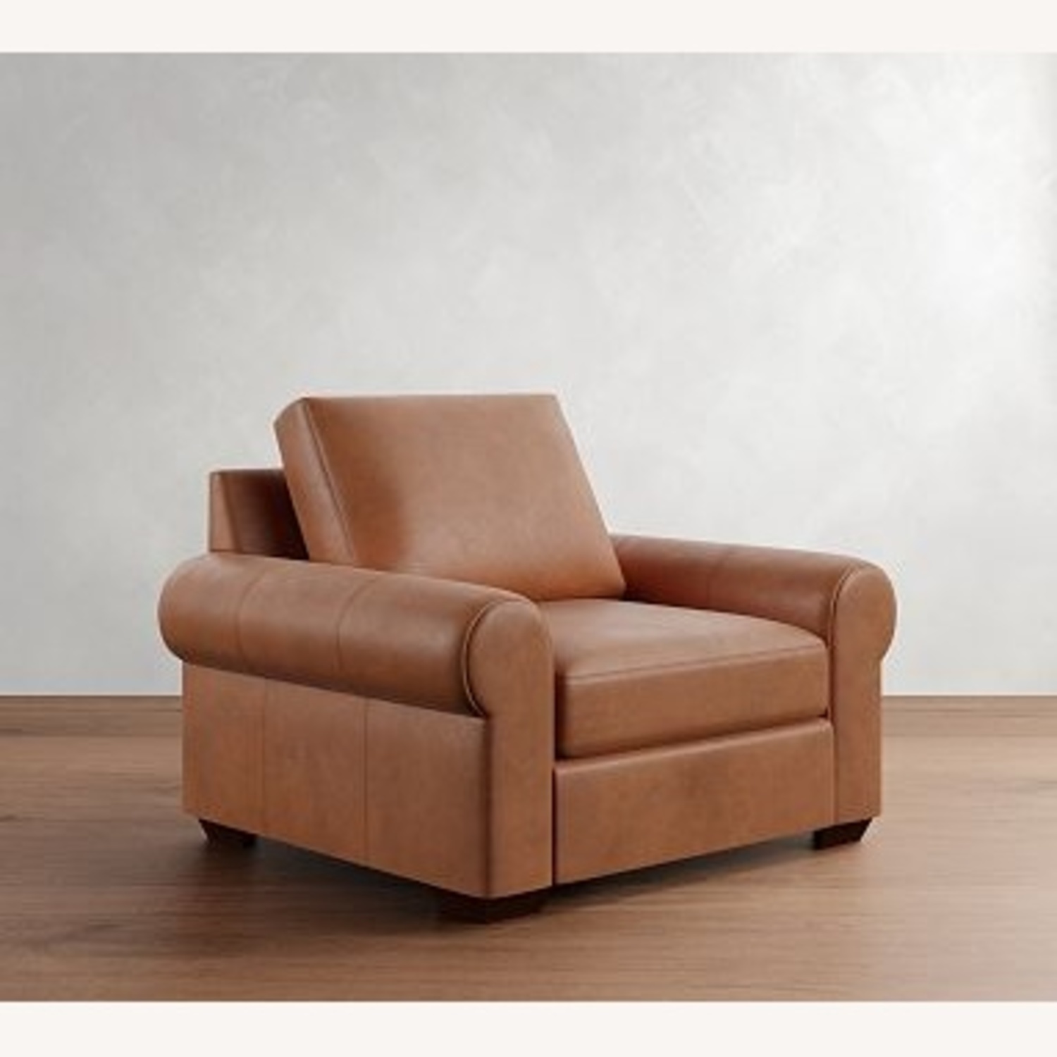 Pottery Barn Big Sur Dark Brown Leather Armchair - image-7