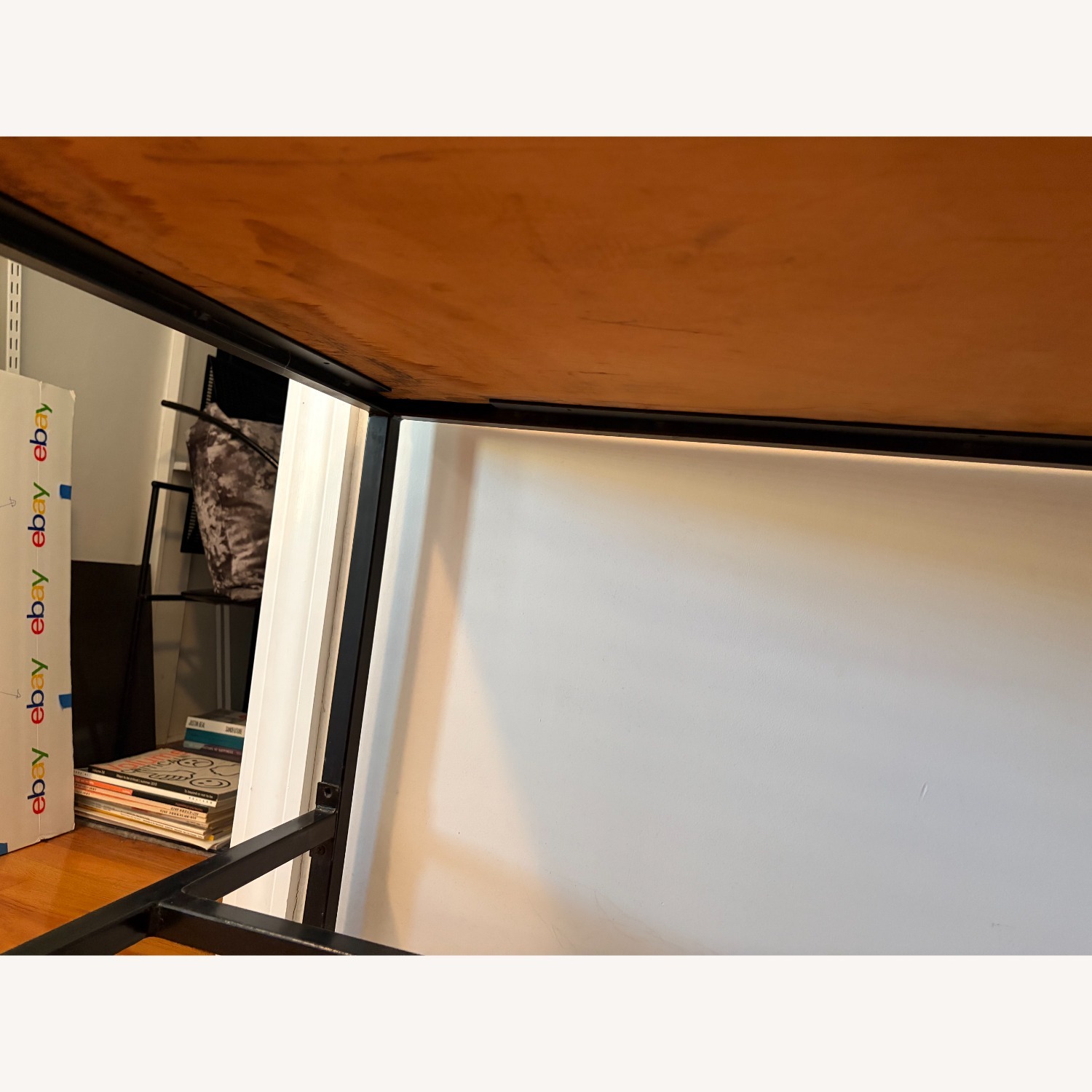 Vintage Green Marble Desk with Metal Frame - image-13