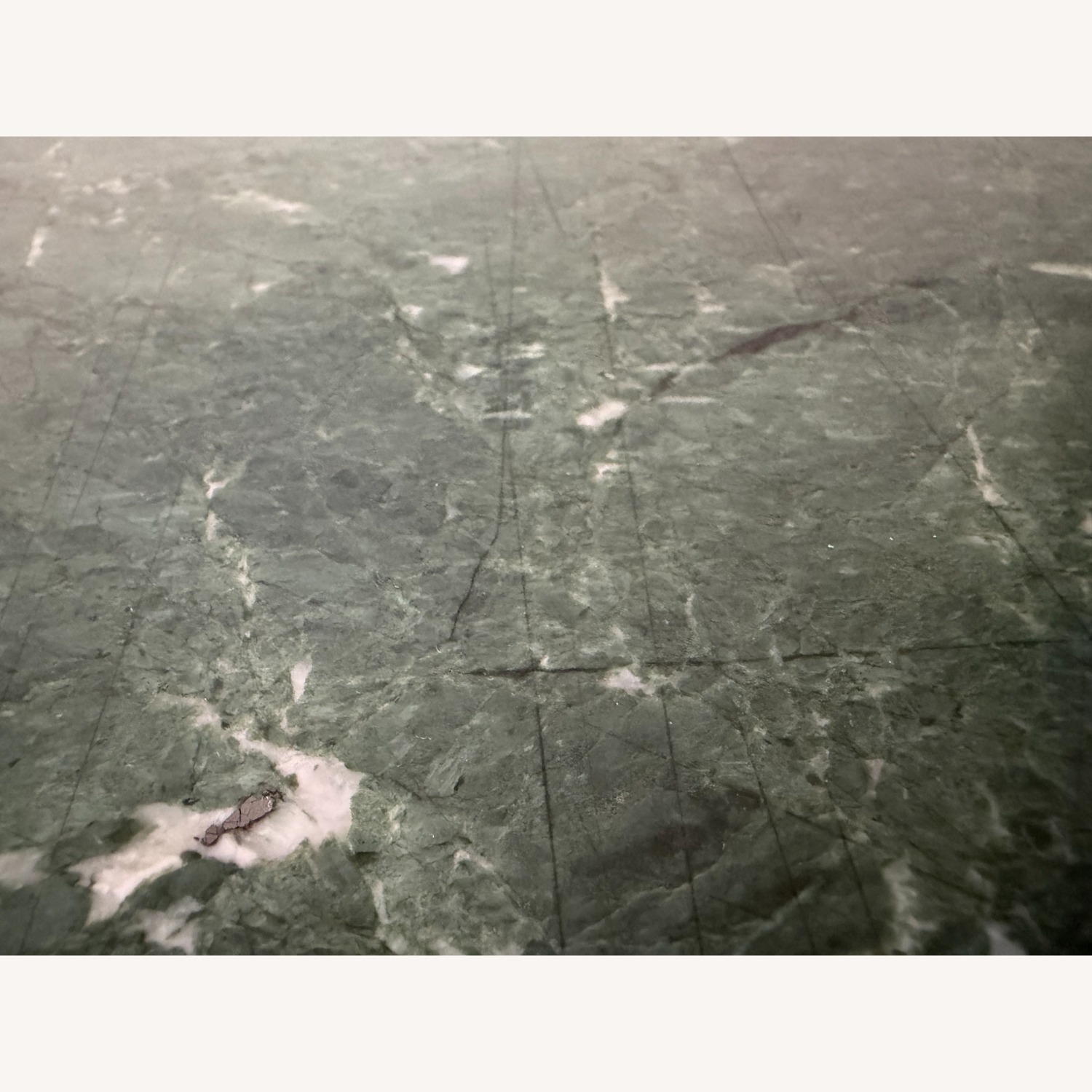 Vintage Green Marble Desk with Metal Frame - image-15