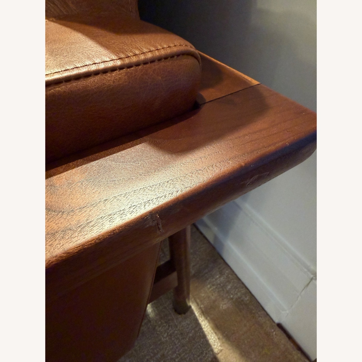 Interior Define Jason Wu Brown Leather Sofa - image-8