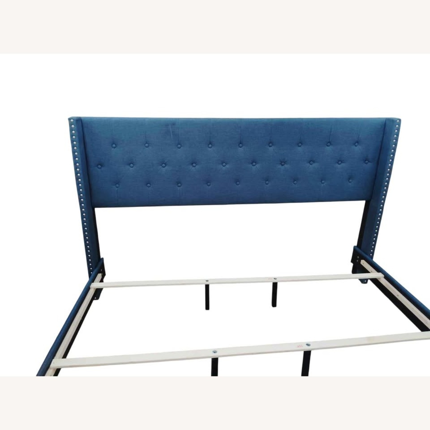 Blue King Upholstered Platform Bed - image-3