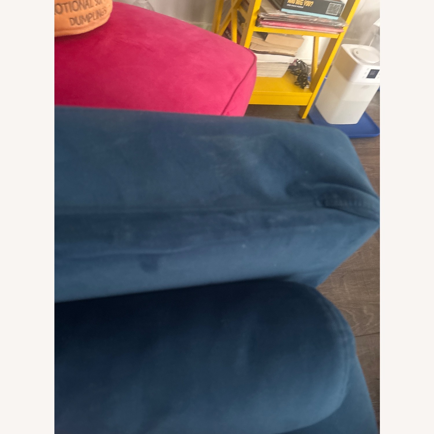 Blue Velvet 2 Seater Sofa - image-2