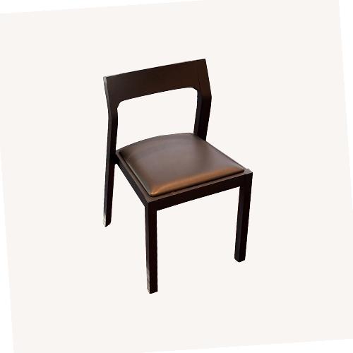 Used Set of 4 Wood Dining Chairs with Leather Seats for sale on AptDeco
