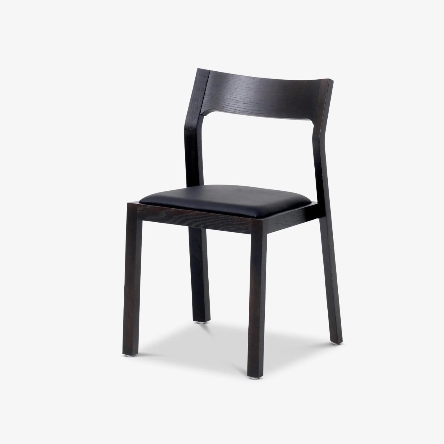 Set of 4 Wood Dining Chairs with Leather Seats - image-8