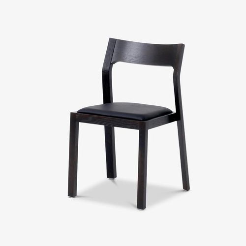 Used Set of 4 Wood Dining Chairs with Leather Seats for sale on AptDeco