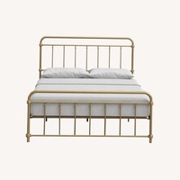 Wayfair Andover Mills Matheney Gold Metal Queen Bed