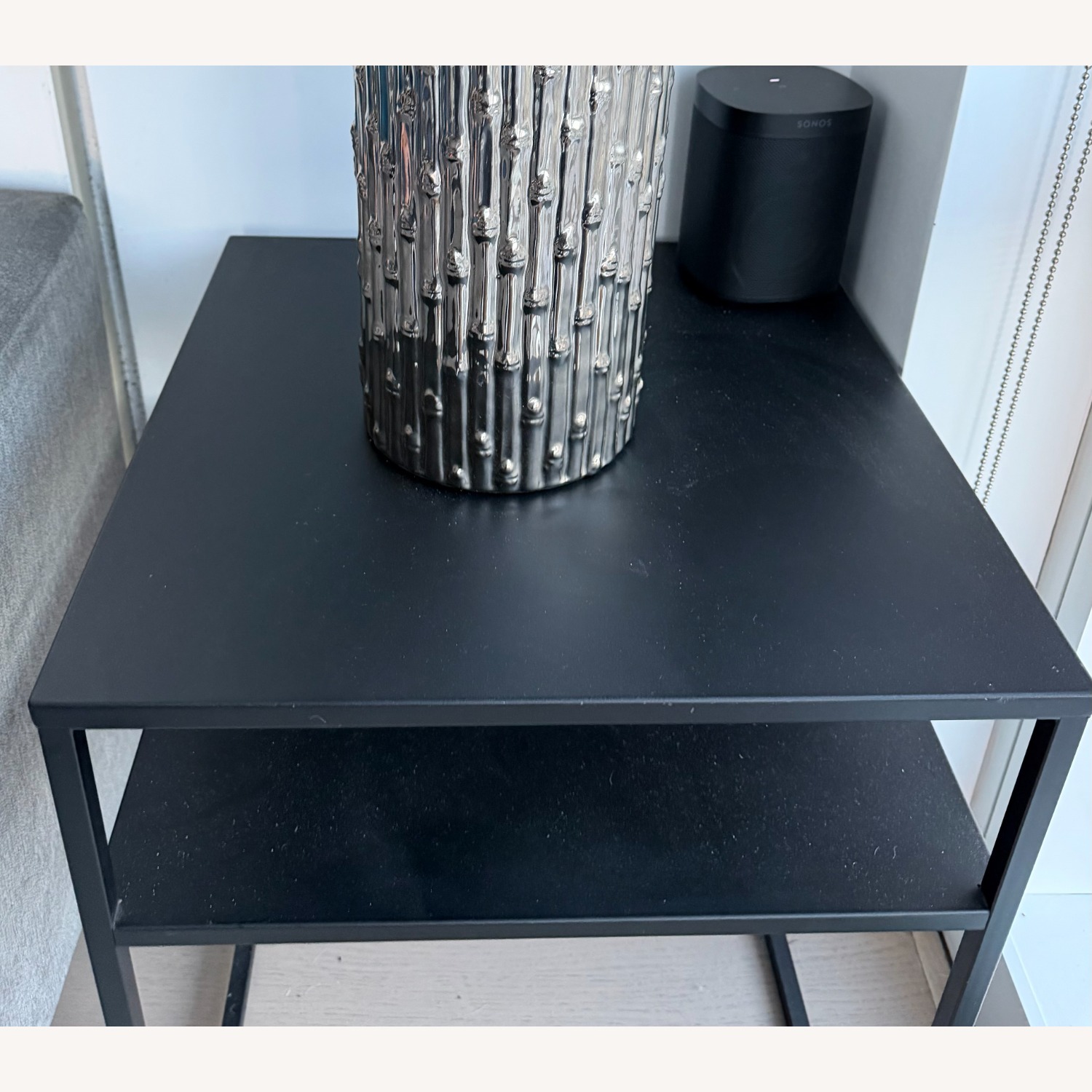 Target Modern Black Metal Side Table / Nightstand - image-2