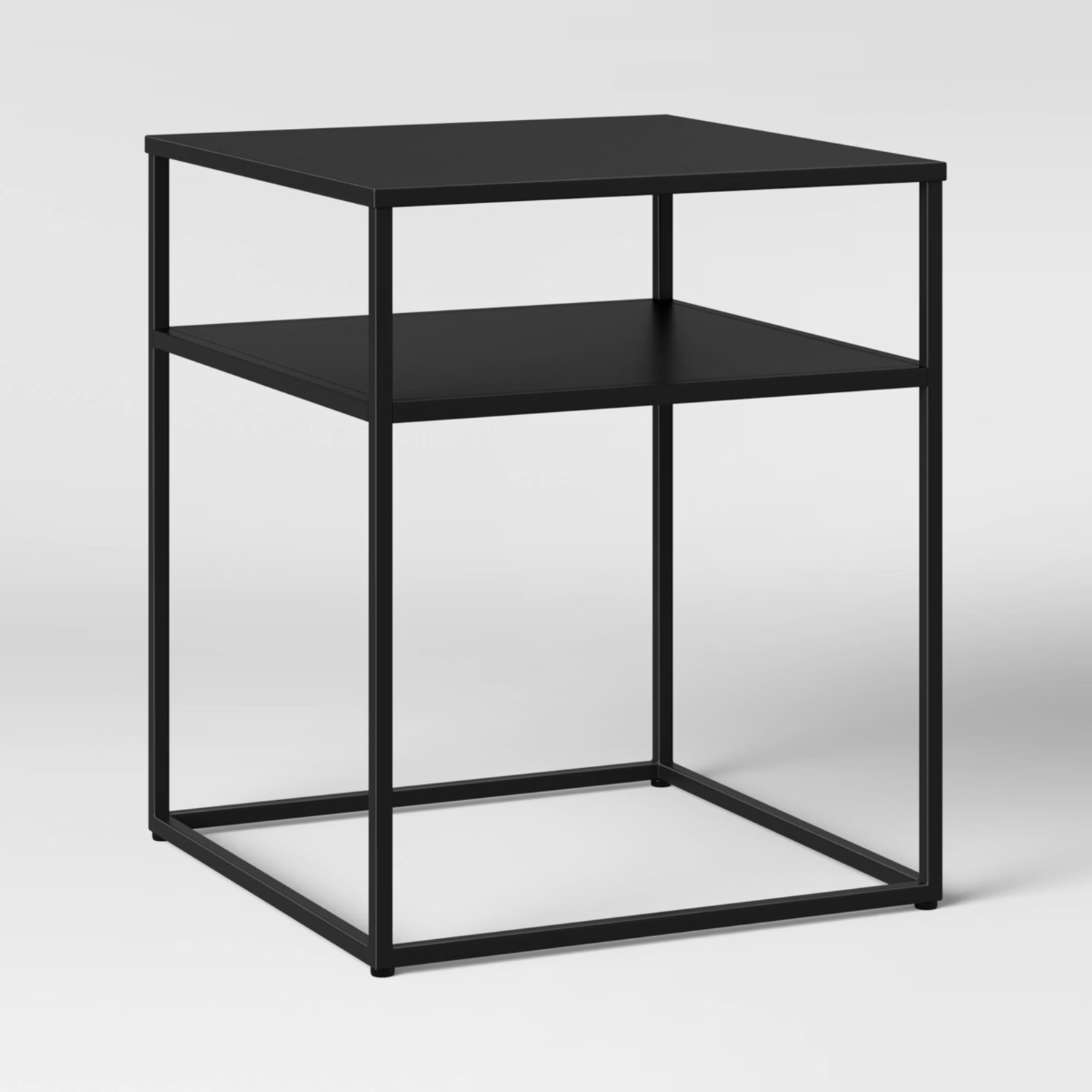 Target Modern Black Metal Side Table / Nightstand - image-0