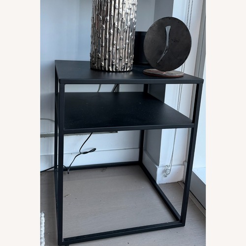 Used Target Modern Black Metal Side Table / Nightstand for sale on AptDeco