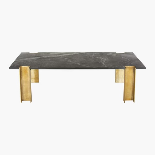 Used CB2 Alcide Black Marble Coffee Table for sale on AptDeco