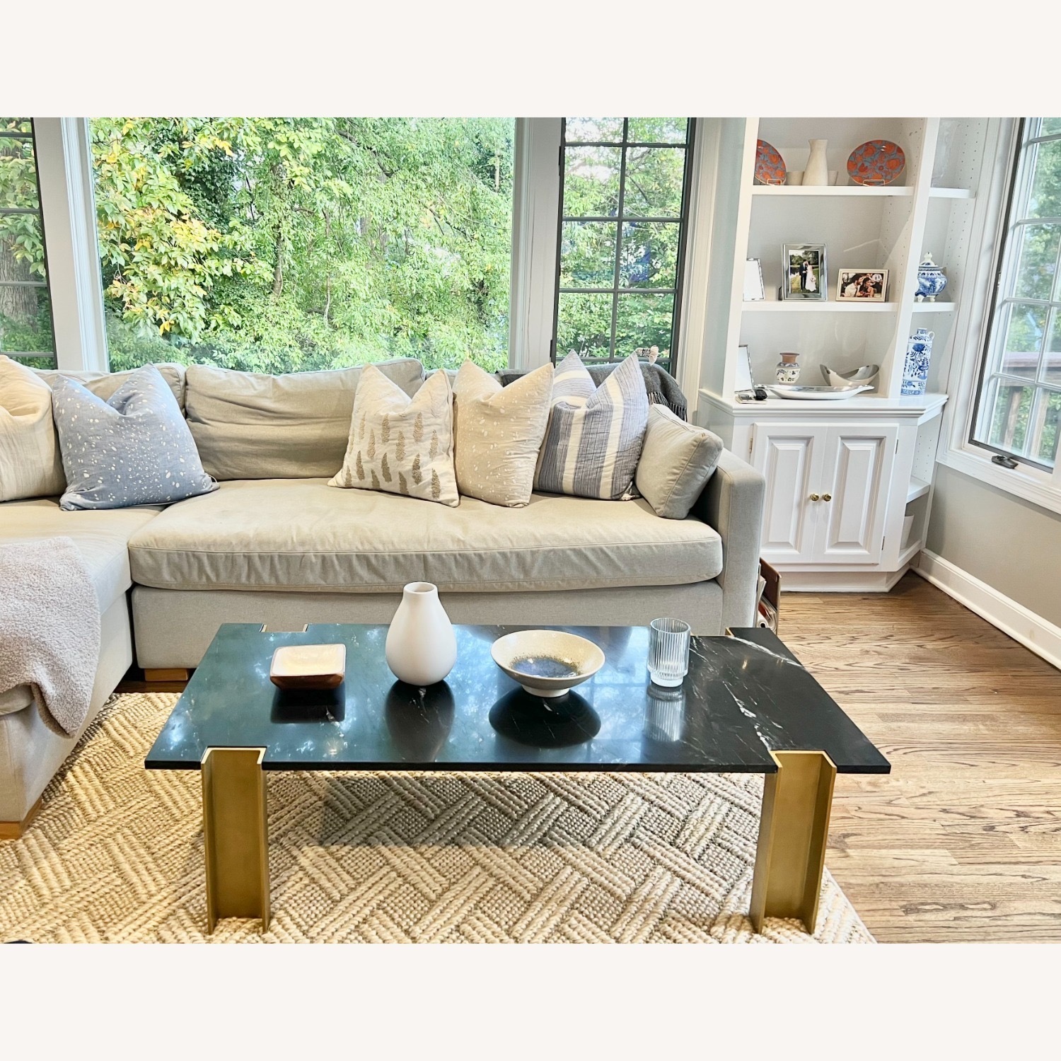 CB2 Alcide Black Marble Coffee Table - image-6