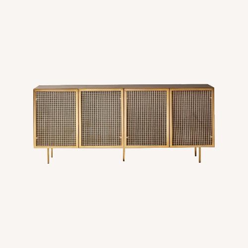 Used CB2 Trace By Vuue Gold Wood Sideboard for sale on AptDeco