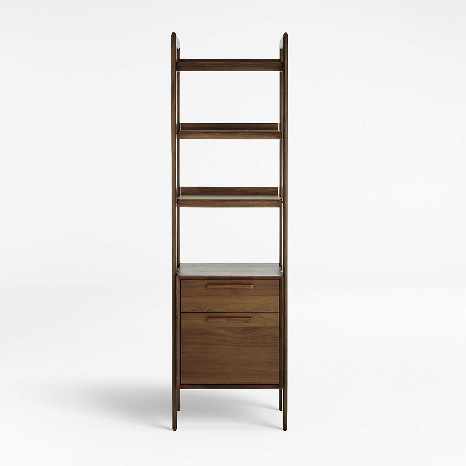 Crate & Barrel Tate Dark Brown Wood Bookcase - image-0