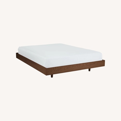Used Article Basi Walnut Queen Floating Platform Bed for sale on AptDeco