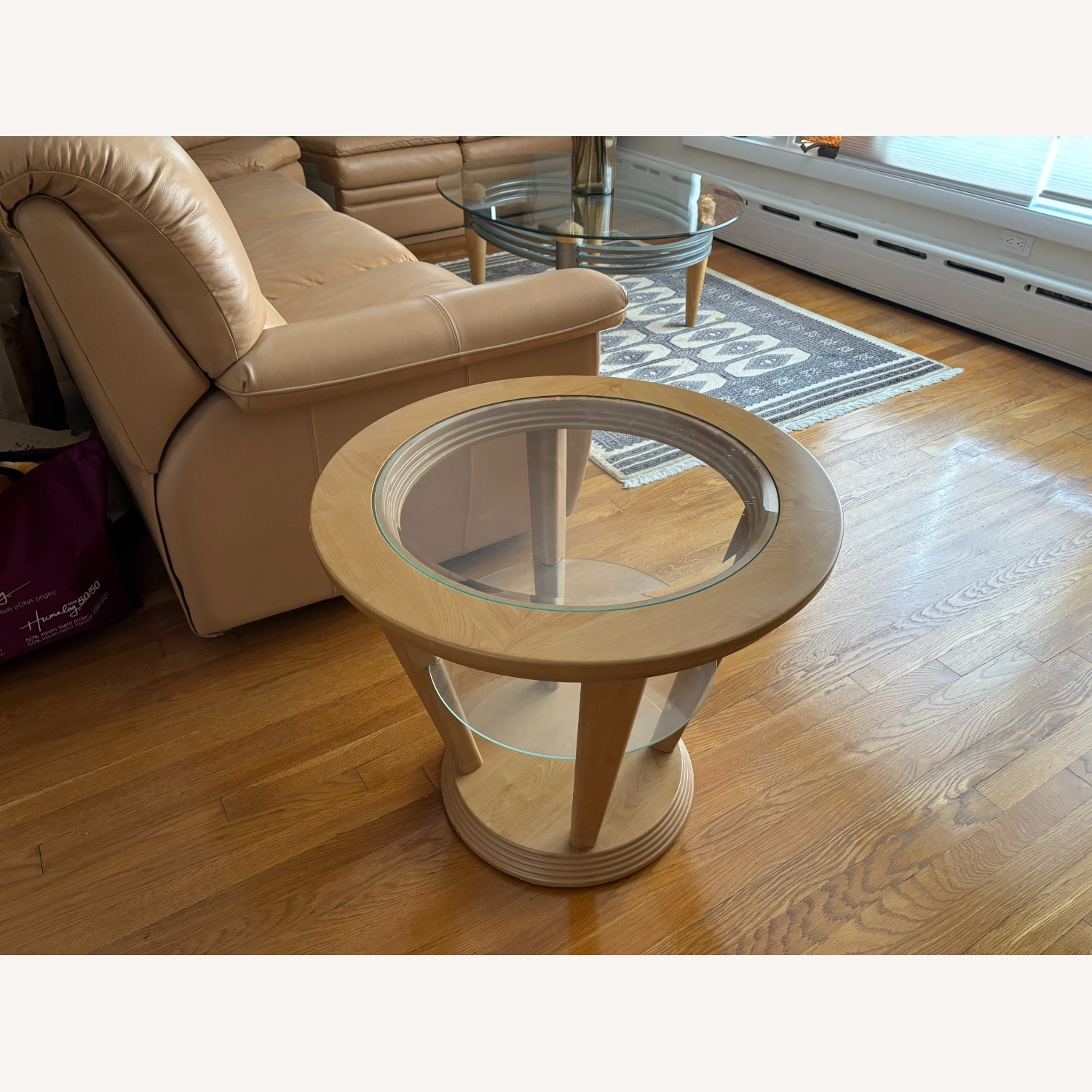 Vintage Yellow Leather 3+ Piece Sectional - image-5