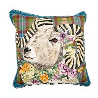 MacKenzie-Childs Scottish Ram Pillow
