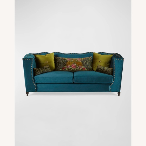 Used Horchow Haute House Blue 2 Seater Sofa for sale on AptDeco