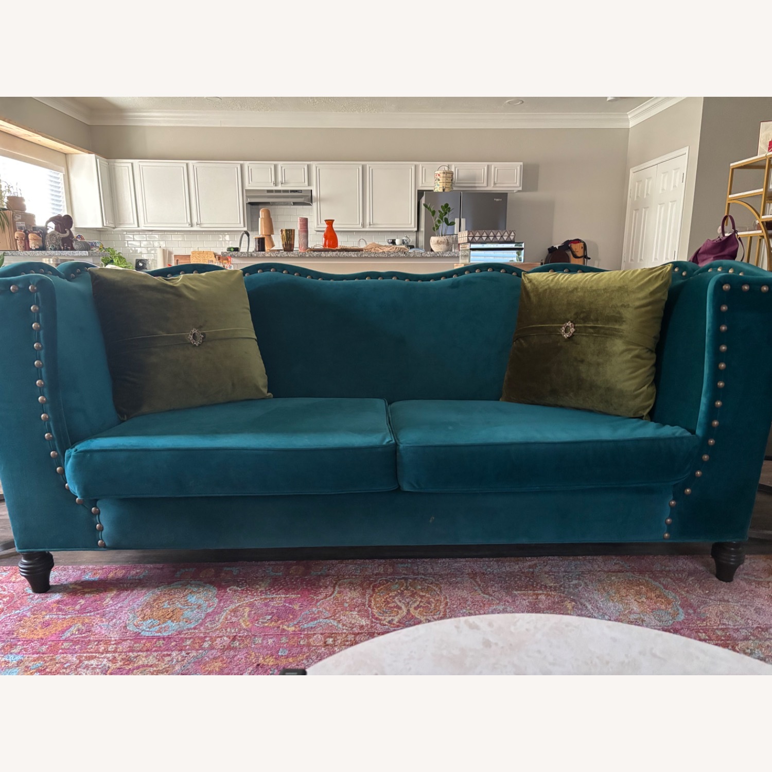 Horchow Haute House Blue 2 Seater Sofa - image-7