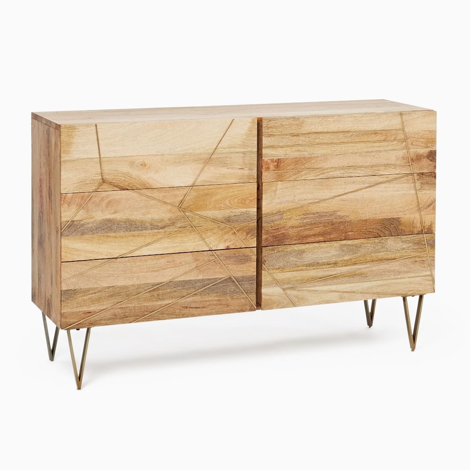 West Elm Roar & Rabbit Geo Inlay 6 Drawer Dresser - image-1