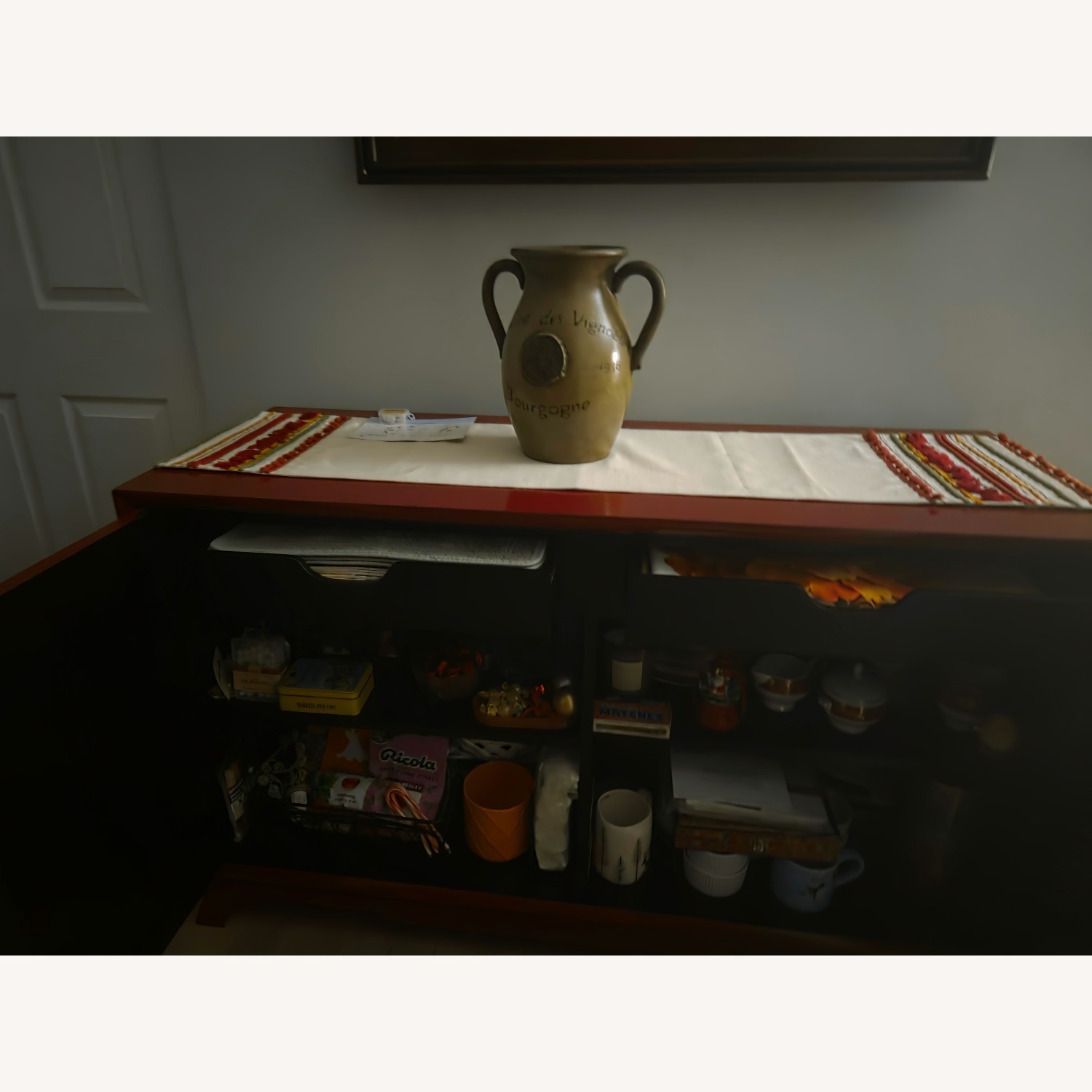 Crate & Barrel Kuraya Red Wood Sideboard - image-2