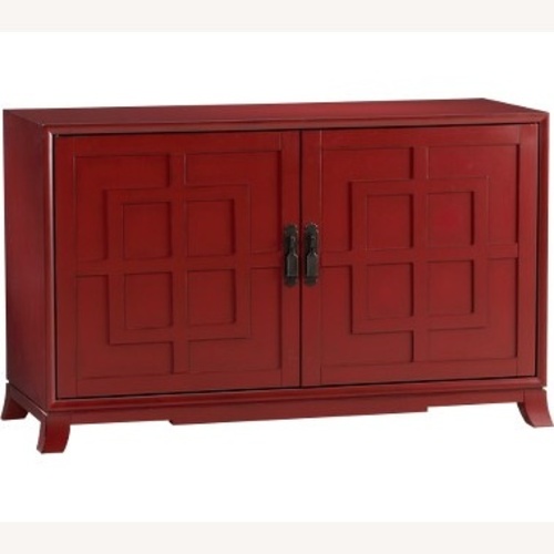 Used Crate & Barrel Kuraya Red Wood Sideboard for sale on AptDeco