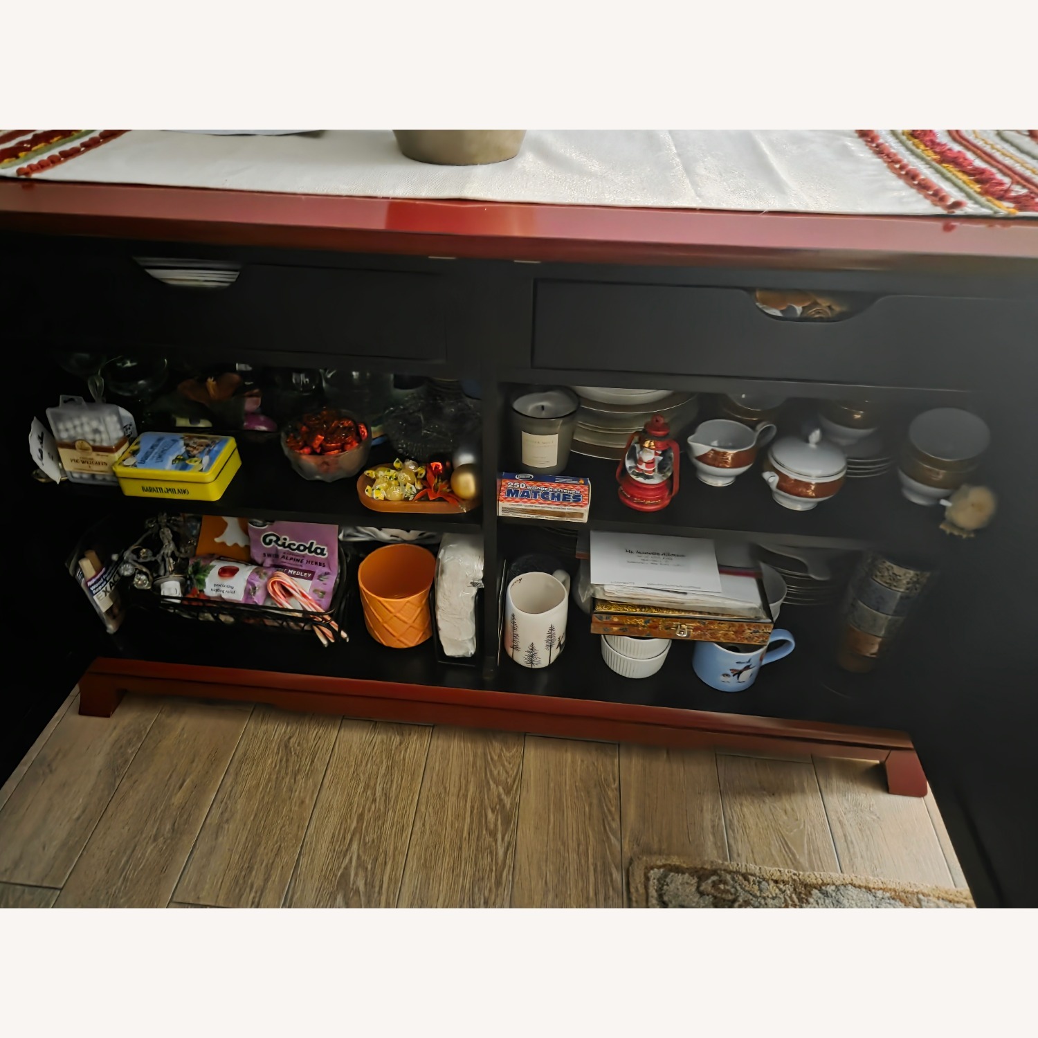 Crate & Barrel Kuraya Red Wood Sideboard - image-1