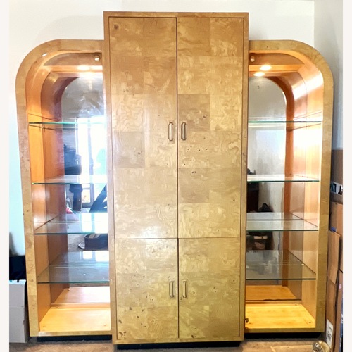 Used Henredon Scene 2 Natural Burl Wood Wall Unit for sale on AptDeco