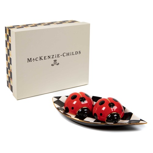 Used MacKenzie-Childs Ladybug Salt & Pepper Shaker Set for sale on AptDeco