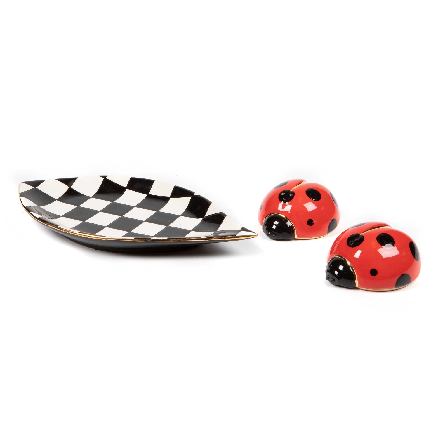 MacKenzie-Childs Ladybug Salt & Pepper Shaker Set - image-3