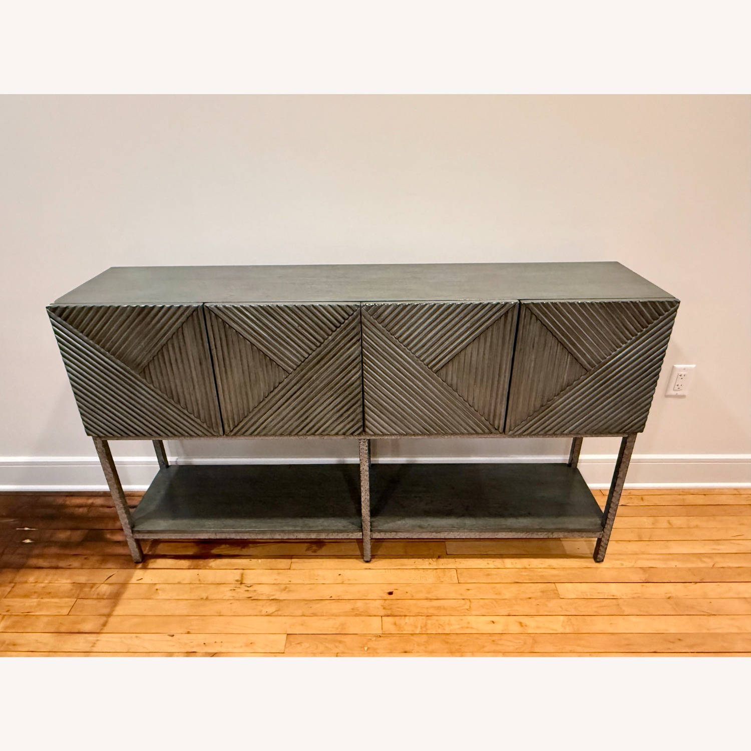 Dark Gray Media Storage - image-1