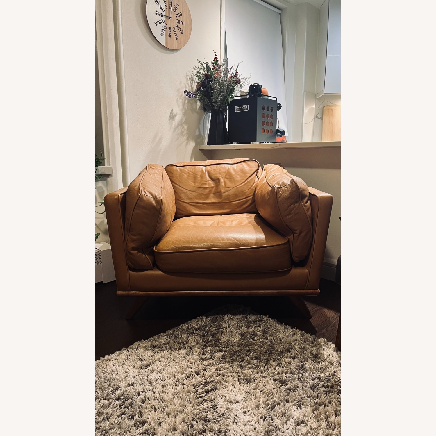 Article Leather & Oak Armchair - image-5