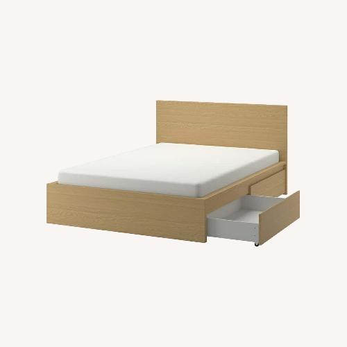 Used IKEA Malm Natural Wood Full Bed for sale on AptDeco