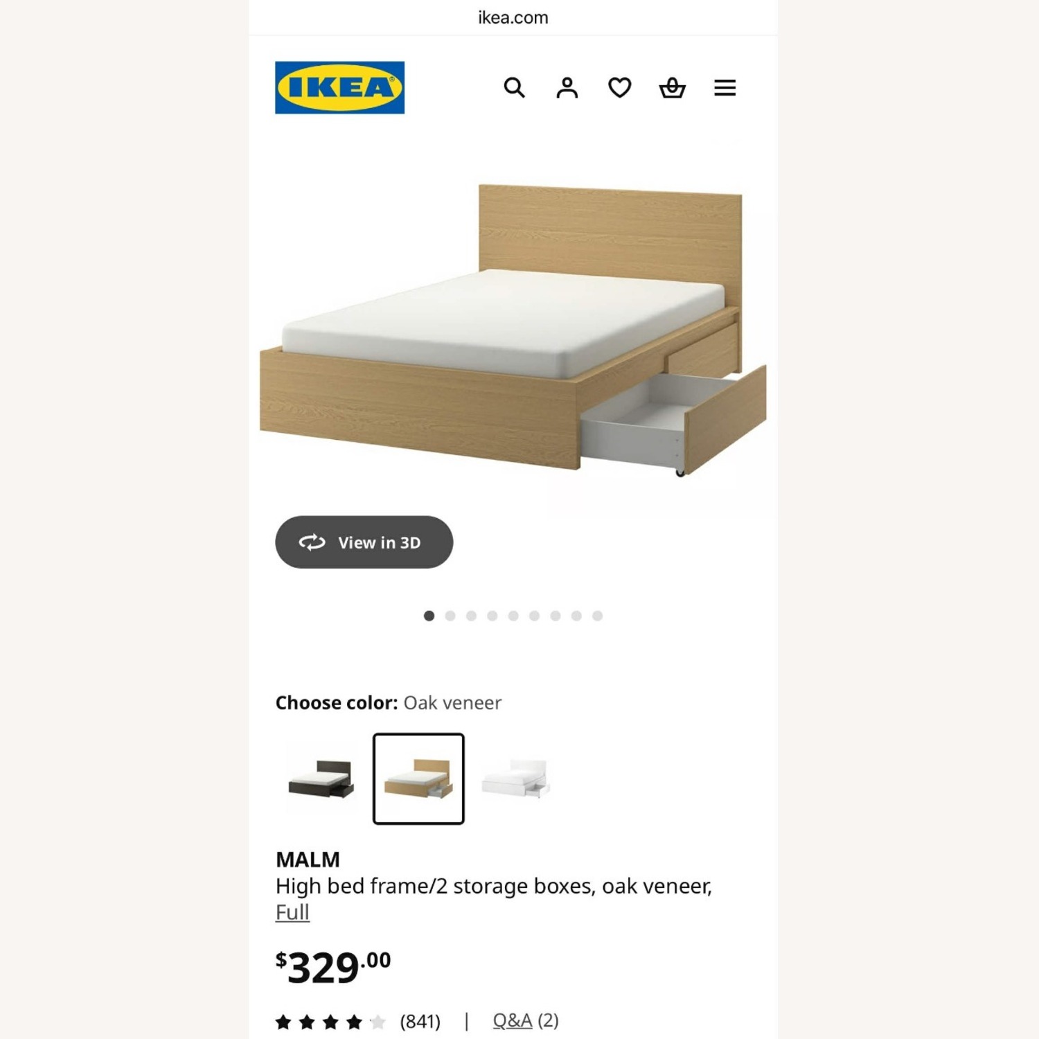 IKEA Malm Natural Wood Full Bed - image-6