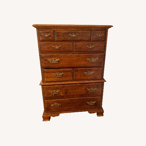 Used Vintage/Antique Finds Dark Brown Wood Dresser for sale on AptDeco