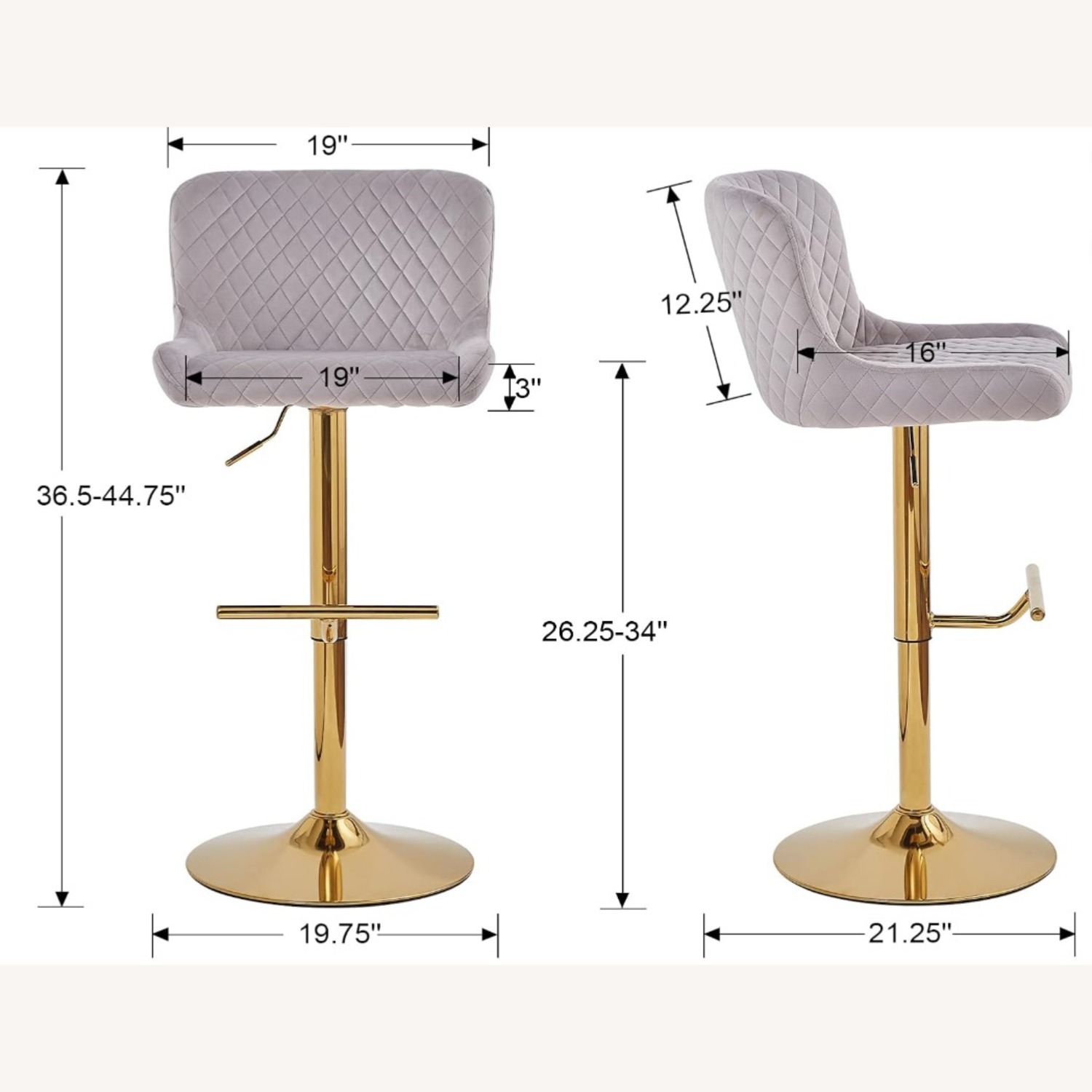 Light Gray Velvet Dining Chairs - image-3