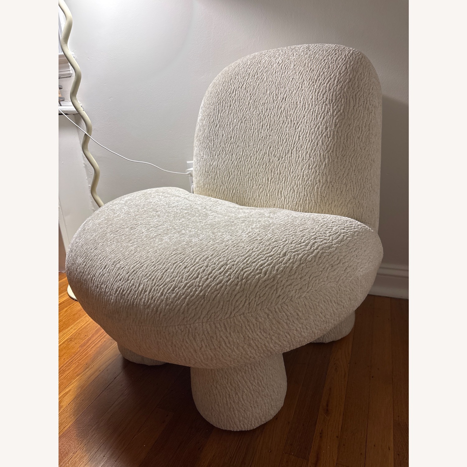Urban Outfitters White Boucle Accent Chair - image-4