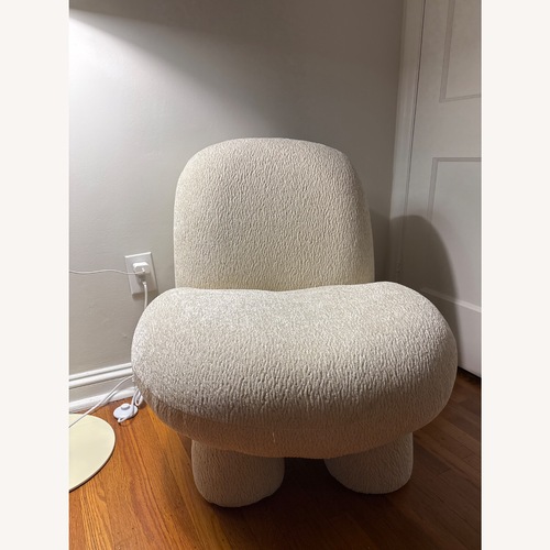 Used Urban Outfitters White Boucle Accent Chair for sale on AptDeco