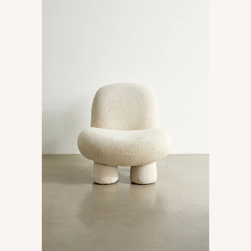 Used Urban Outfitters White Boucle Accent Chair for sale on AptDeco