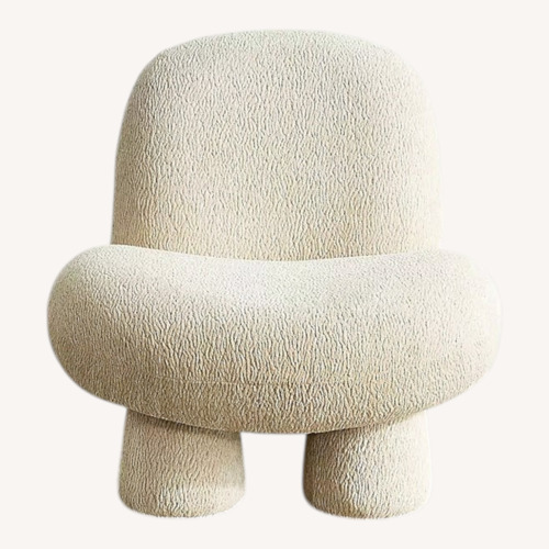 Used Urban Outfitters White Boucle Accent Chair for sale on AptDeco
