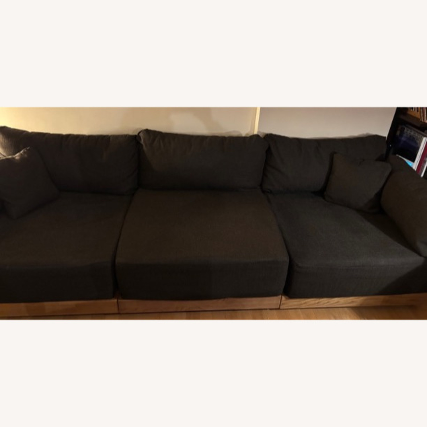 Inside Weather Dark Brown Fabric 3+ Seater Sofa - image-4