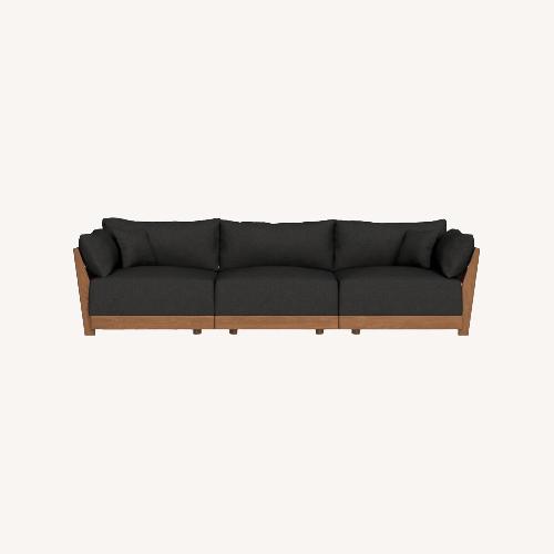 Used Inside Weather Dark Brown Fabric 3+ Seater Sofa for sale on AptDeco