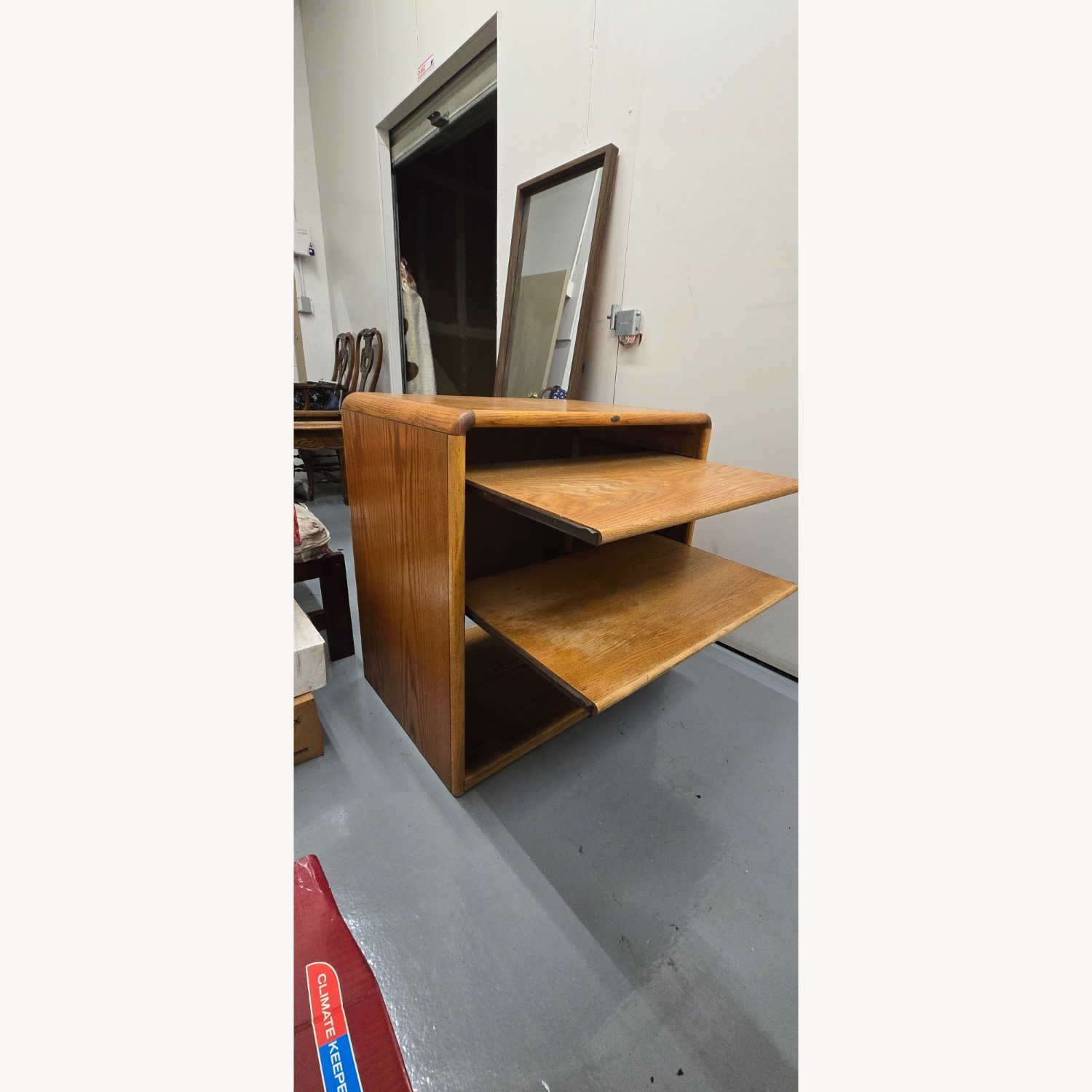 Light Brown Wood Media Storage - image-7