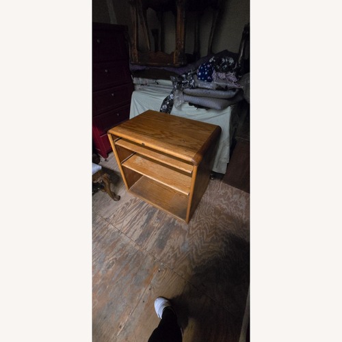 Used Light Brown Wood Media Storage for sale on AptDeco