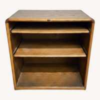 Light Brown Wood Media Storage