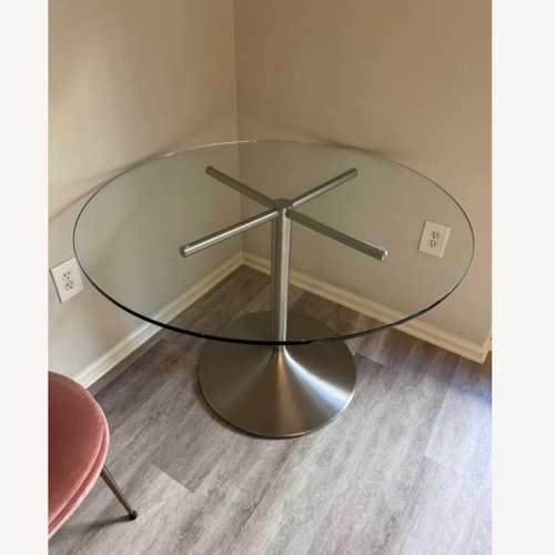 Used Room & Board Aria Glass Dining Table 42”  for sale on AptDeco