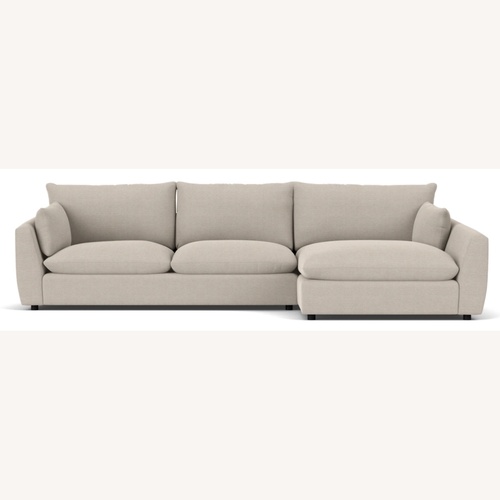 Used Room & Board Weber Light Gray Fabric 3+ Piece Sectional for sale on AptDeco