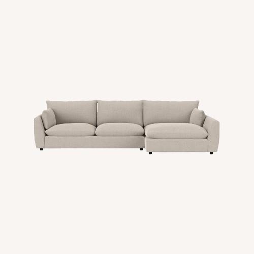 Used Room & Board Weber Light Gray Fabric 3+ Piece Sectional for sale on AptDeco