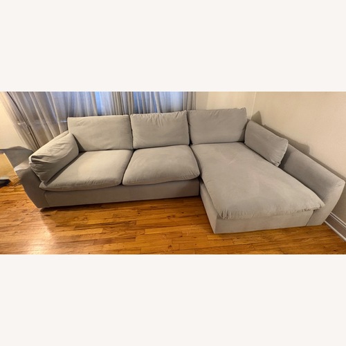 Used Room & Board Weber Light Gray Fabric 3+ Piece Sectional for sale on AptDeco