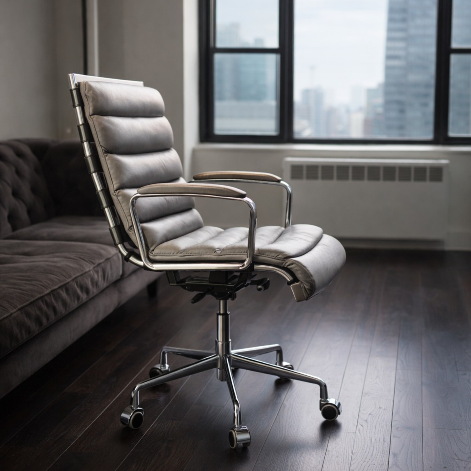 Restoration Hardware Oviedo Leather Desk Chair - image-4